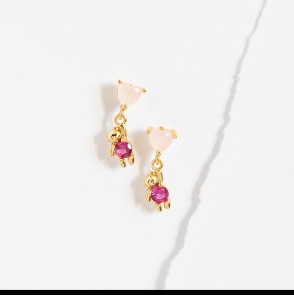 Tiny Teddy Bear Studs (S925) for Girls - Picture 5 of 9